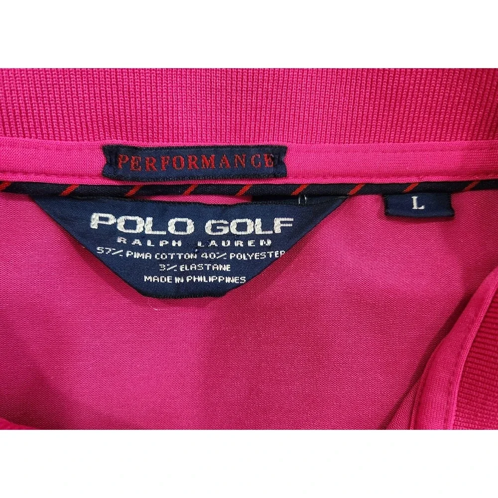 Polo Golf Ralph Lauren Performance Pima Cotton Polo Shirt Violet‎ Red Mens L